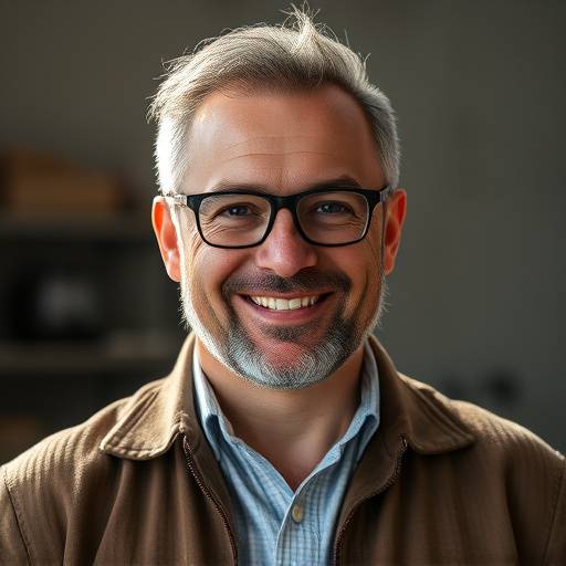 Retrato de Roberto Almeida, gerente de produäão da Sol Nascente Móveis.